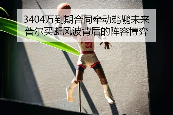 3404万到期合同牵动鹈鹕未来 普尔买断风波背后的阵容博弈